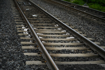 Fototapeta premium railroad tracks in the distance