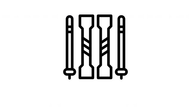 skiing animated icon