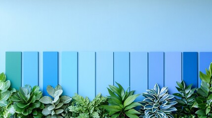 Serene Blue Hues: A Botanical Color Palette