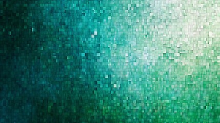 Abstract Teal and White Pixel Mosaic Background