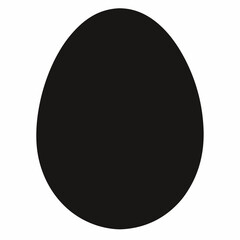 Egg black icon on white background.
