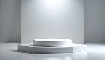 Elegant pastel gray gradient with central pedestal, designed for clean product displays and branding mockups.