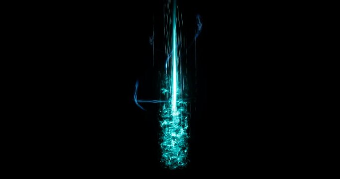 sky beam effect on black background