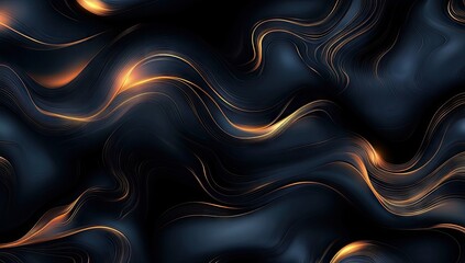 Obraz premium Abstract swirling dark and gold marbled design