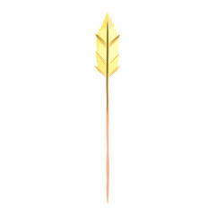 Minimalistic Arrow with Soft Subtle Gradients in Pa Isolated on Transparent Background