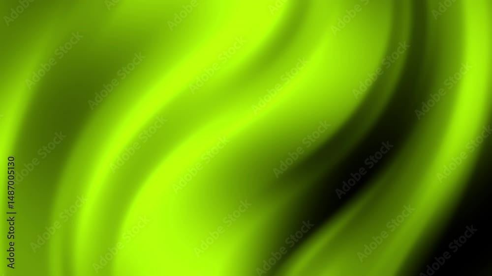 Poster a smooth abstract background featuring bright green and dark gradient waves blending in a flowing mo