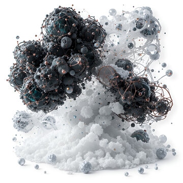 Cellulose nitrate, 3D illustration, realistic, isolated on white background
