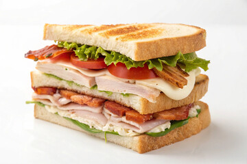 sandwich with ham and vegetables