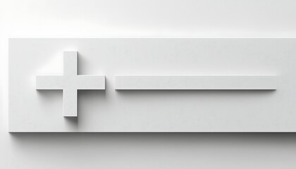 Fototapeta premium White plus and minus symbol