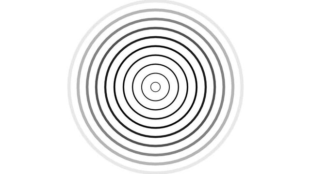 Radio waves signal technology animation on a wave background.