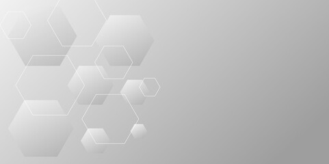 Abstract technology background with hexagons. modern geometric hexagon shape Poster, wallpaper, Landing page. geometric hexagonal, triangle, shape. Vector illustration. can be used in cover design.