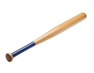 wooden baseball bat isolated
