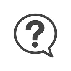 A Question Mark Inside a Speech Bubble Icon Digital Graphic Design