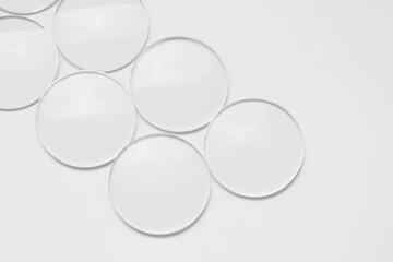 white glass lenses, glasses lenses, eyeglass lens 