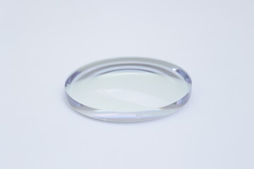 Eyeglasses lens production industry, close-up eyeglasses lenses, glasses lenses, eyeglasses lenses, eyeglasses store business concept