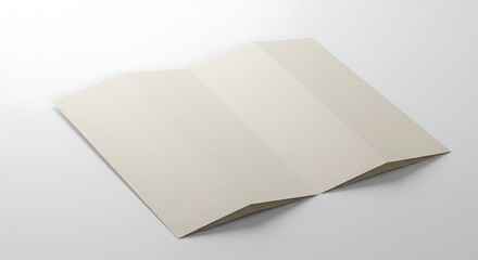 Tri-Fold Brochure Mockup Blank Template for Design Presentation