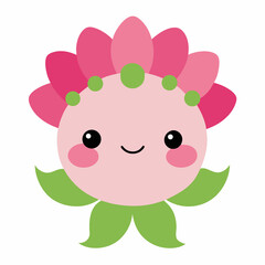 Cute Flower Crown for Character Design – Floral Doodle