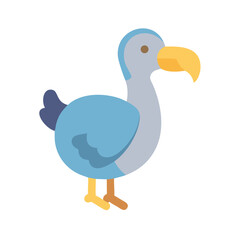 Stylized dodo bird illustration in flat design style © Sharuzzaman