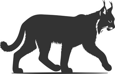 Wildcat  lynx vector animal silhouette © MDAbdul