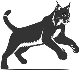 Wildcat  lynx vector animal silhouette