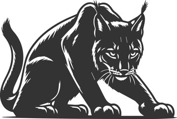 Wildcat  lynx vector animal silhouette