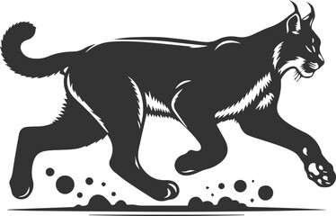 Wildcat  lynx vector animal silhouette