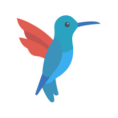 Obraz premium Modern hummingbird design with vibrant color on black backdrop