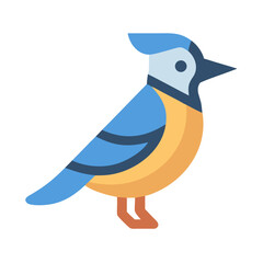 Flat design of a colorful bird isolated on black