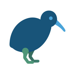 Modern illustration of a kiwi bird in flat design
