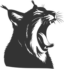 Wildcat  lynx vector animal silhouette