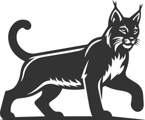 Wildcat  lynx vector animal silhouette