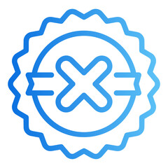 rejected badge Gradient icon
