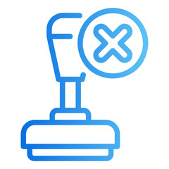 rejected stamp Gradient icon