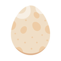 Illustration of Spotted Dinosaur Egg on Plain Background