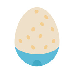 Stylized easter egg with dots on a black background