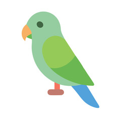 Cartoon Parrot Illustration on Black Background with Modern Design