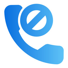 call blocked Gradient icon