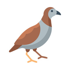 Simple brown bird illustration on a black background