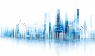 Abstract financial graph illustration. Business strategy and market economy background