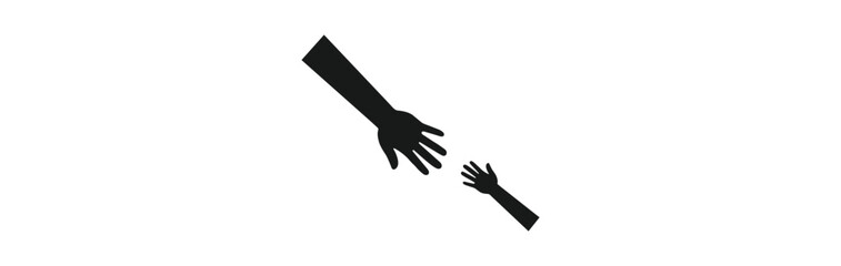 People or students with their hands raised flat icon. hands up icon vector illustration