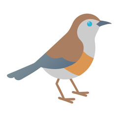 Stylized bird illustration with clean lines on black background