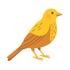 Illustration of a yellow canary bird on black background