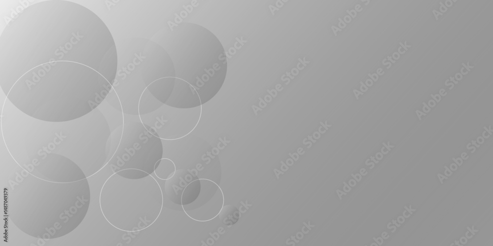 Poster modern gray abstract background with circle shape. gray vector gradient abstract background. vector.