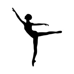 Obraz premium Silhouette Dancer - Ballet Pose