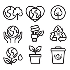 earth day icon sustainability design