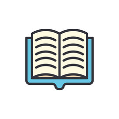 Open Book Illustration For Education Or Knowledge Concepts Design