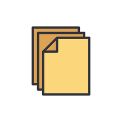 Pile Of Paper Sheets With Folded Corner Isolated On Transparent Layer