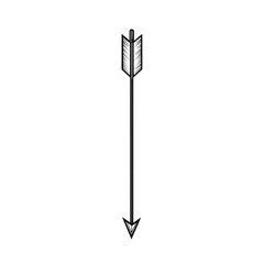 Minimalistic Arrow with a Refined Outline Isolated on Transparent Background
