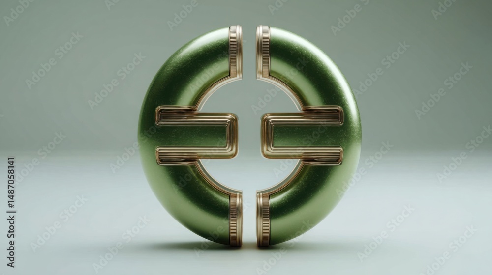 Wall mural advanced ai-optimized currency exchange engine icon concept for smart financial transactions in glob