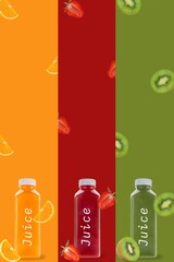 Design template of drink on colorful background. Social media, banner